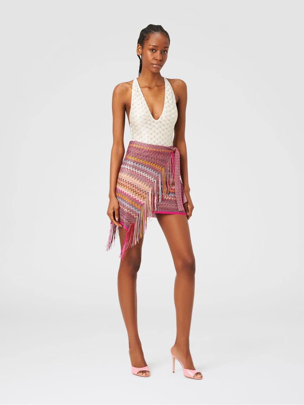 Missoni Mare Chevron Beach Swim Sarong Pareo with Fringe